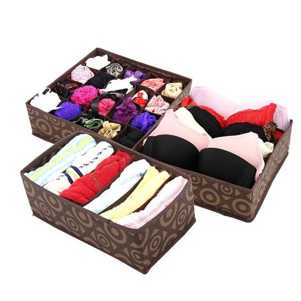

storage drawers 3pcs foldable nonwoven home underwear box for bra tie socks container organizers closet draw dividers