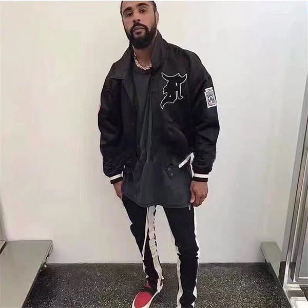 

2021s fog 5th baseball team mens jacket hooded autumn and winter style for men women windbreaker coat long sleeves fashion jackets, Black;brown