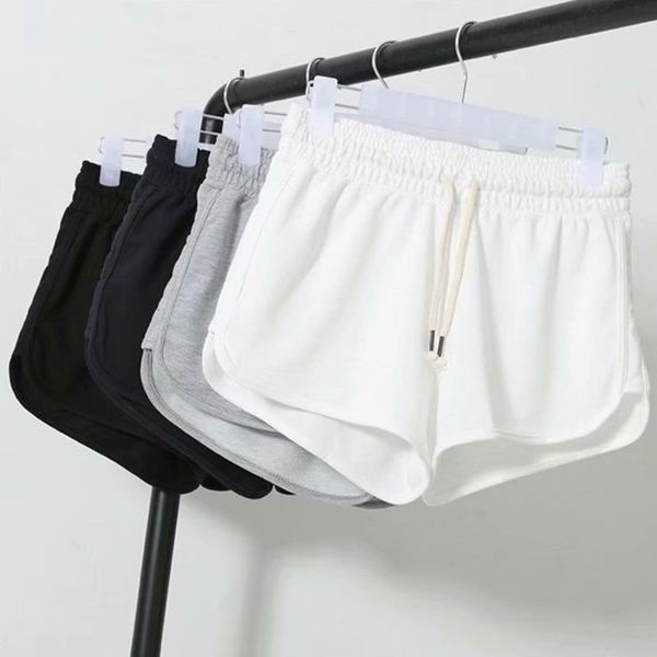 

summer casual high waist womens short black white loose beach, White;black