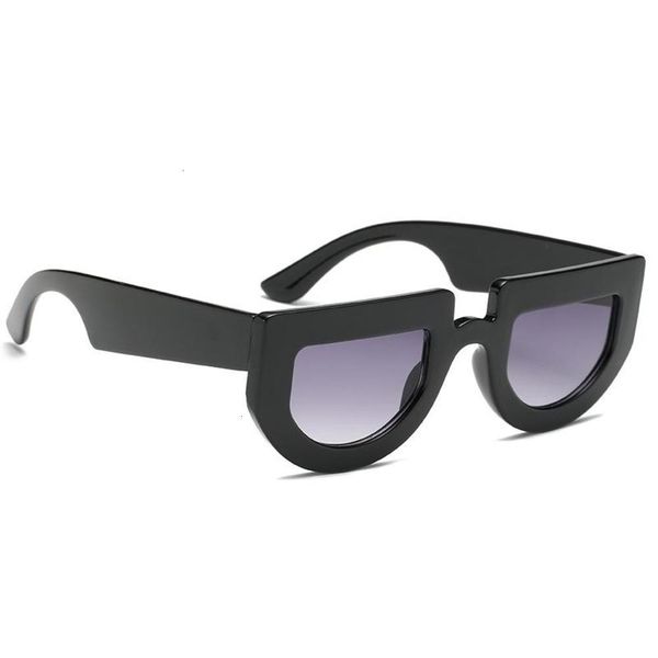 

sunglasses sunglasses white half round sunglasses thick frame black retro vintage sun glasses for women men uv400 with box nx