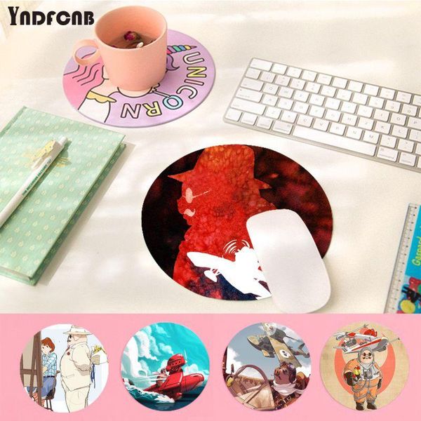 

mouse pads & wrist rests yndfcnb design kurenai no buta porco rosso computer gaming round mousemats anti-slip lappc mice pad mat mousepa