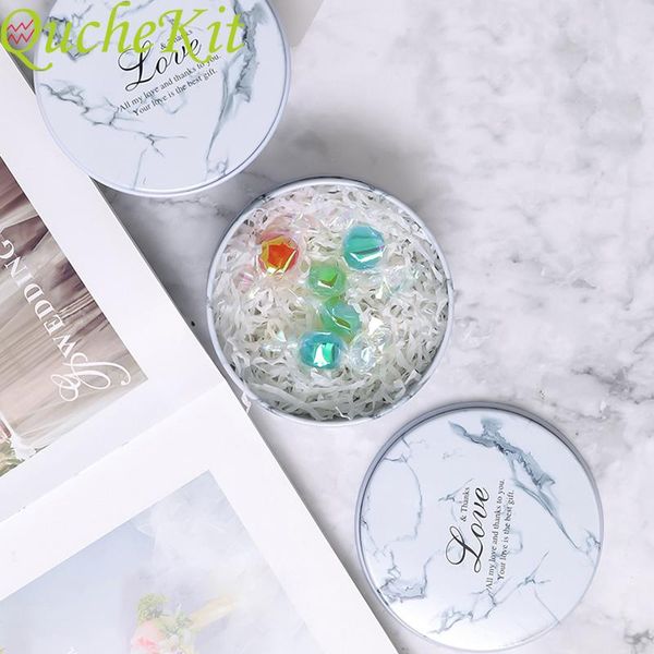 

gift wrap 12pcs marbling tin jars mini metal packaging box candy soap tea jewelry organizer storage case party supplies