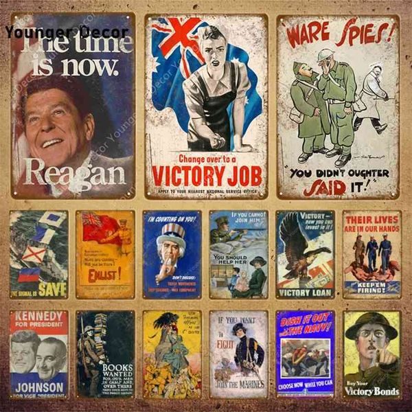 

Victory World War Metal Signs Russian Military Political Poster Vintage Wall Painting Plaque For Pub Bar Club Home Decor YI-148a