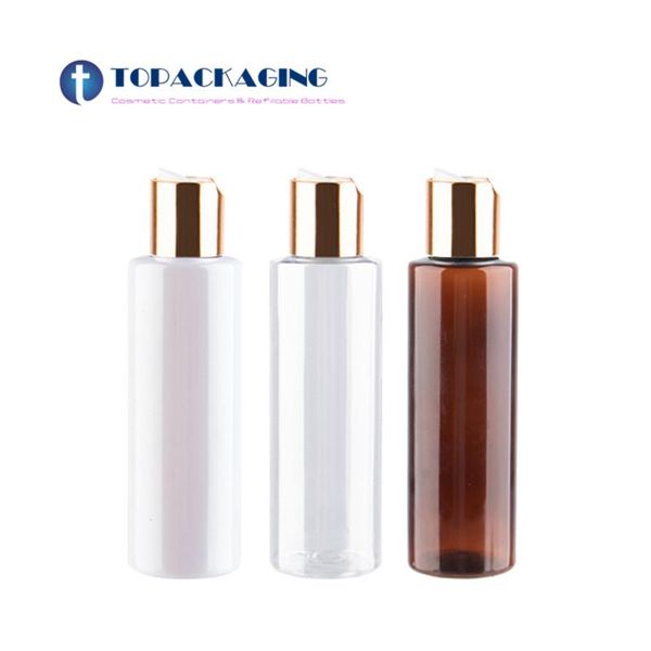 

storage bottles & jars 30pcs*200ml disc cap diy aluminum empty round transparent cosmetic shampoo bottle containers with