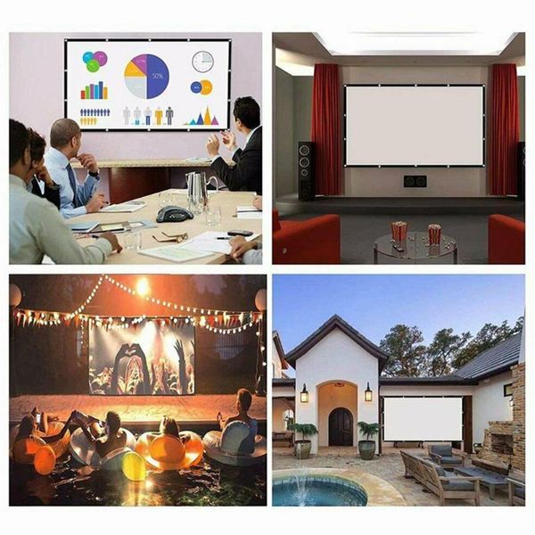 

party decoration projector screen hd foldable anti-crease portable projection movies for home theater outdoor indoor lxy9
