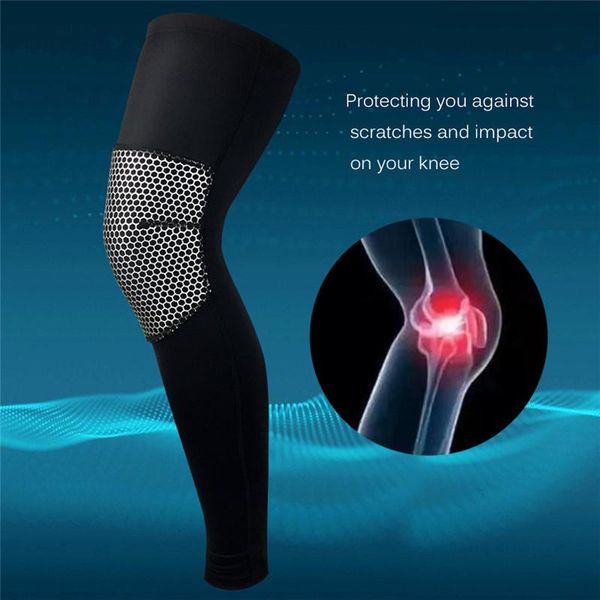 

elbow & knee pads honeycomb crashproof support basketball football brace compression leg sleeves running cycling sports safety, Black;gray
