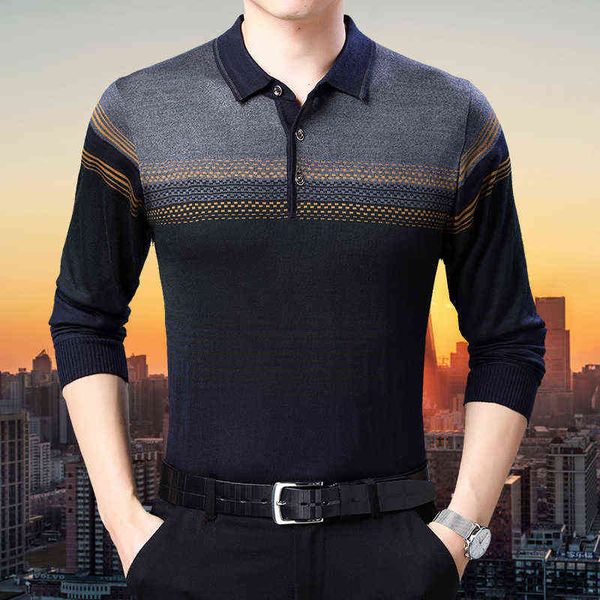 

sweaters shanghai 2021 dad spring long sleeve t-shirt bottomed shirt loose middle-aged man, White;black