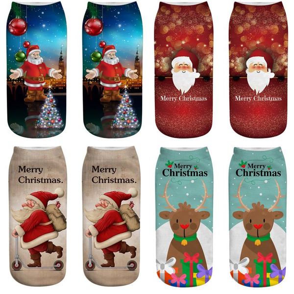

christmas decorations creative cotton socks winter cute santa claus snowman elk printing cristmas decoration xmas gifts ornaments