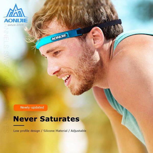 

adjustable silicone sports headband sweatband hair band for running cycling yoga jogging basketball fitness gym bands