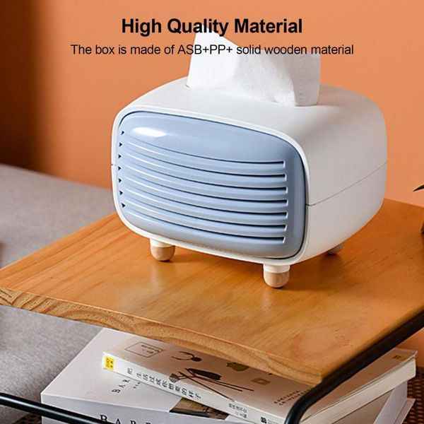 

tissue boxes & napkins home storage box wooden radio shape towel napkin holder case for household living room dining