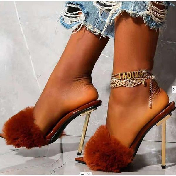 

dress shoes women's plush high-heeled stiletto heels, Black