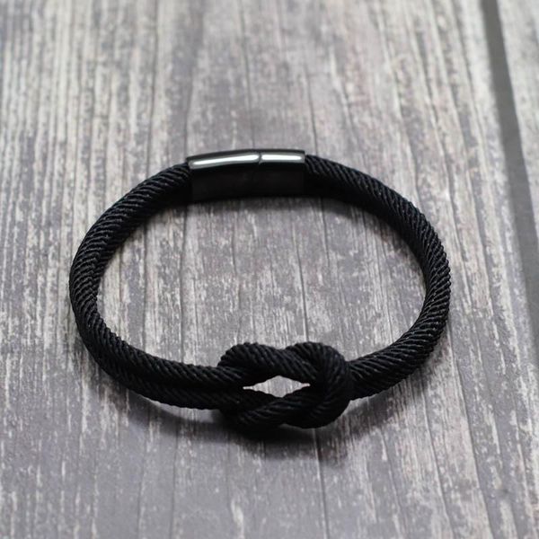 

tennis fashion men wrap magnetic bracelet stainless steel handmade woven braclet red milan rope lucky braslet pulsera biker jewelry, Golden;silver