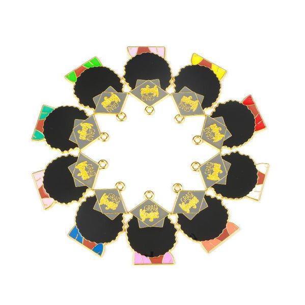 

charms 10pcs alloy black girl bgr160-bgr163, Bronze;silver
