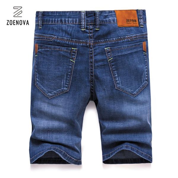 

summer denim shorts men big size 42 40 business fashion casual stretch slim blue thin short jeans male brand clothing men's, White;black
