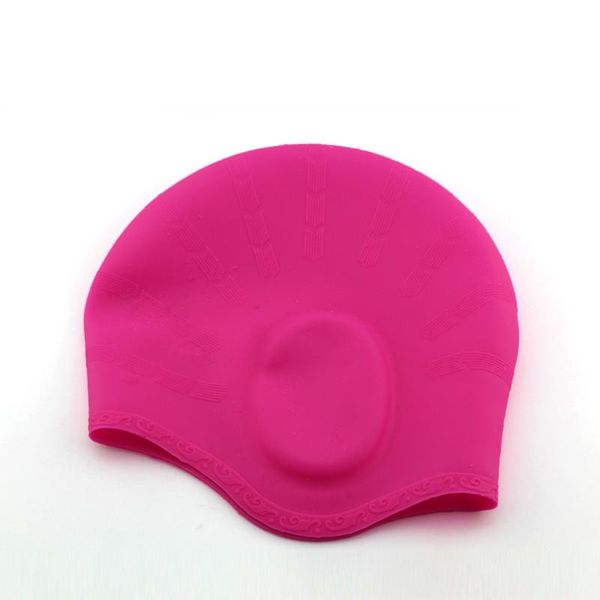 

waterproof silicone swimming hat swim silica gel ear protection cap men women caps