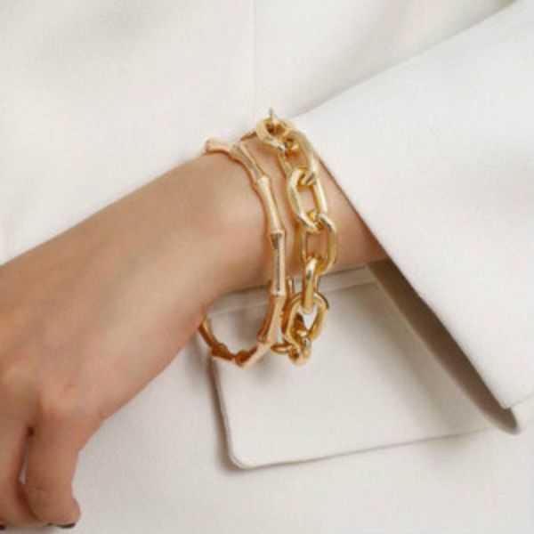 

link, chain punk 2021 gold color charm bracelets for women pearl coin butterfly alloy bangle fashion bohemian jewelry gift, Black