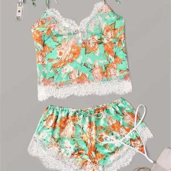 

pajamas midnight temptation simulation silk lace edge foreign fun charm home clothes 211202, Black;white