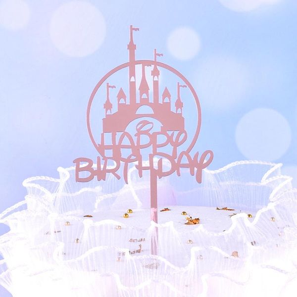 

other festive & party supplies dreaming castle acrylic happy birthday cake er prince princess theme decoration baby shower