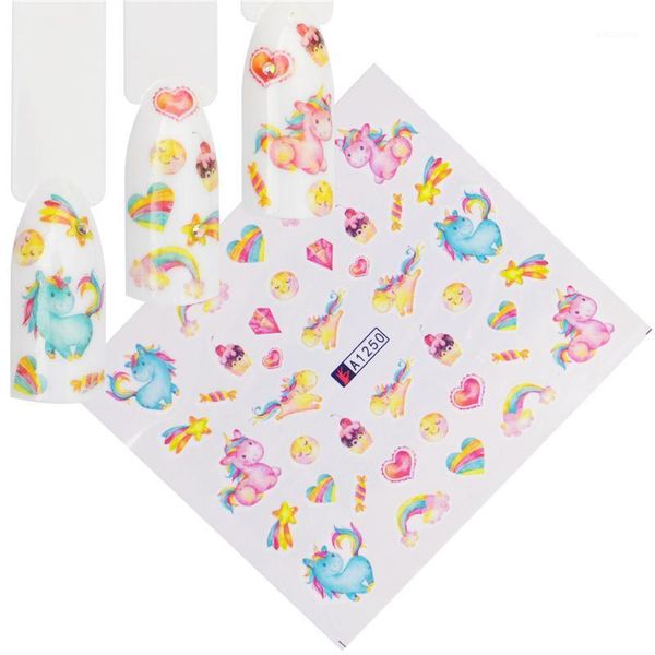 

12 designs water decals slider summer horse/rose/flower/wolf/dream catcher watermark nail sticker wraps manicure1, Black