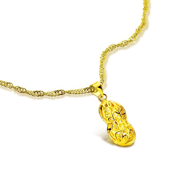 Collane personalizzate per donna Collana girocollo in oro Ciondolo geometrico arachidi Gioielli in argento 925 Catene regalo di compleanno mamma