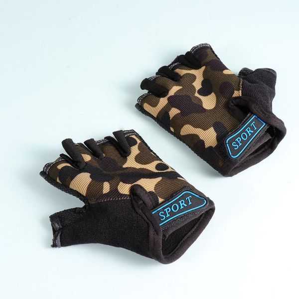 

cycling gloves 3 pairs kids biking shockproof breathable sports riding half finger for outdoor training fitness (black, ca