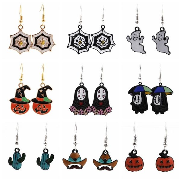 

halloween ghost pattern earrings high-quality kirsite fan fashion collection, Silver
