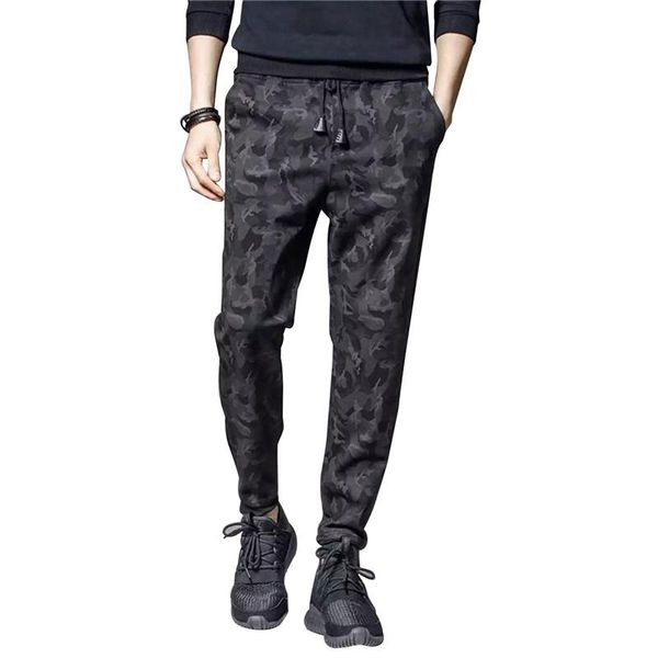 

men's tracksuits camouflage pants men joggers cargo camo full length sport sweatpants trousers, Gray
