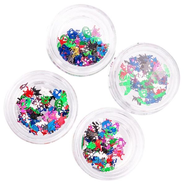 

nail glitter 4 boxes fingernail decals manicure stickers decors for, Silver;gold