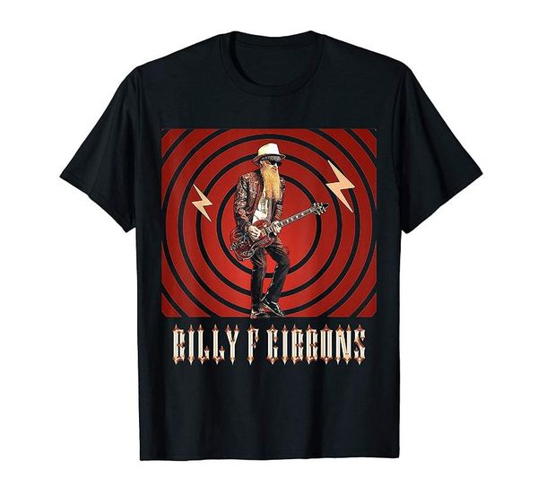 

men's t-shirts official billy f gibbons from zz live v t-shirt, White;black