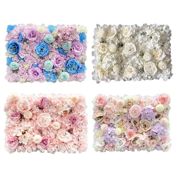 

decorative flowers & wreaths romantic 40*60cm silk rose hydrangea pompom artificial flower wall panel wedding backdrop decor party window di