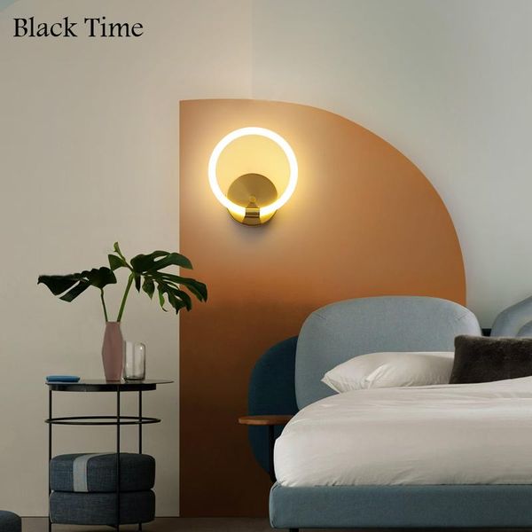 

round led wall light for living room bedroom dining bedside lamp modern home indoor decoration lighting fixtures lamps
