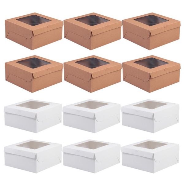 

gift wrap 20pcs upper window dessert packing boxes cake (assorted color)
