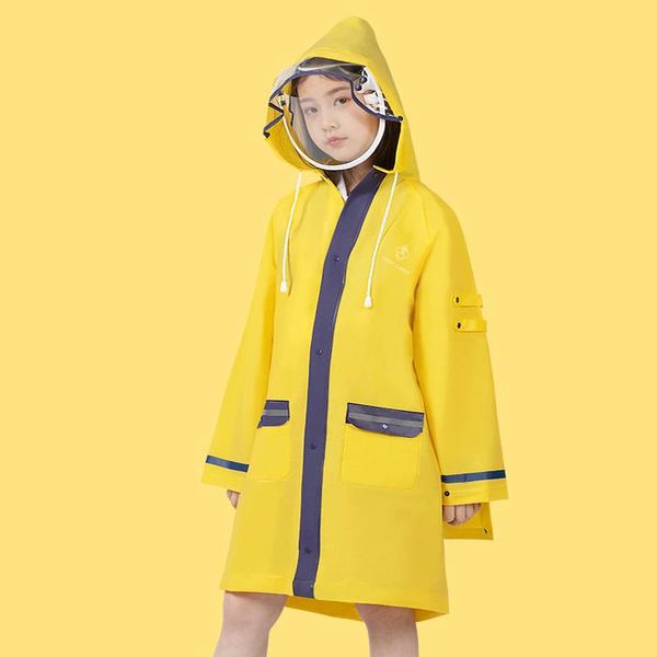 

raincoats children thicken waterproof rainwear kids solid printing rain coat raincoat for girls boys poncho school