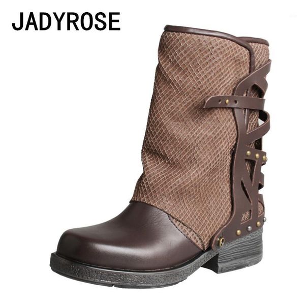 

boots brown genuine leather women short winter soft flat knight booties woman studded wine red botas mujer strap chaussure1, Black