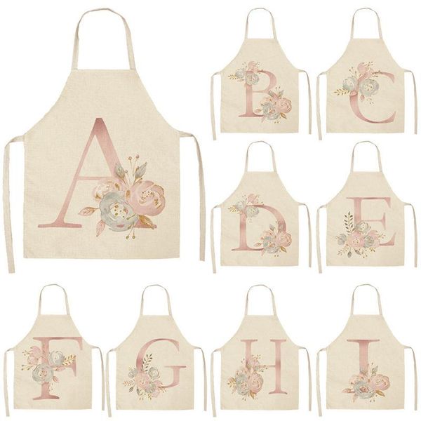 

aprons rose gold letters flowers apron colorful kitchen women for hairdresser