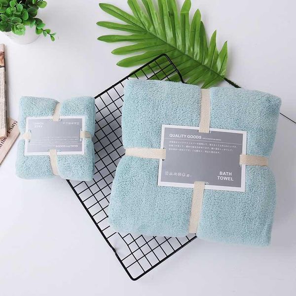 

towel 2pcs/set bath set coral fleece baths for children soft absorbent face towels baby childrens summer home