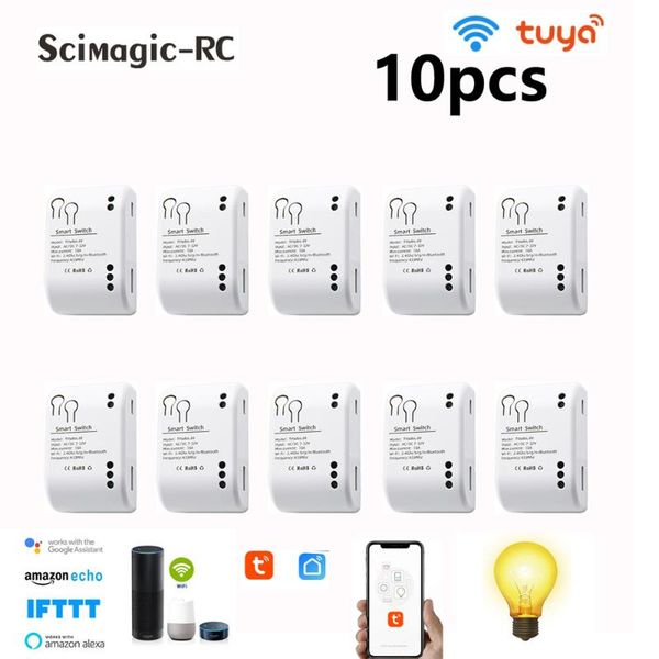 

smart home control alexa google compatible wifi module tuya app mobile phone voice automation switch relay timer