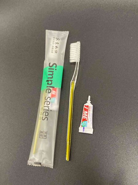 

straight el, el disposable toothbrush, bath sauna two-color soft bristle toothbrush