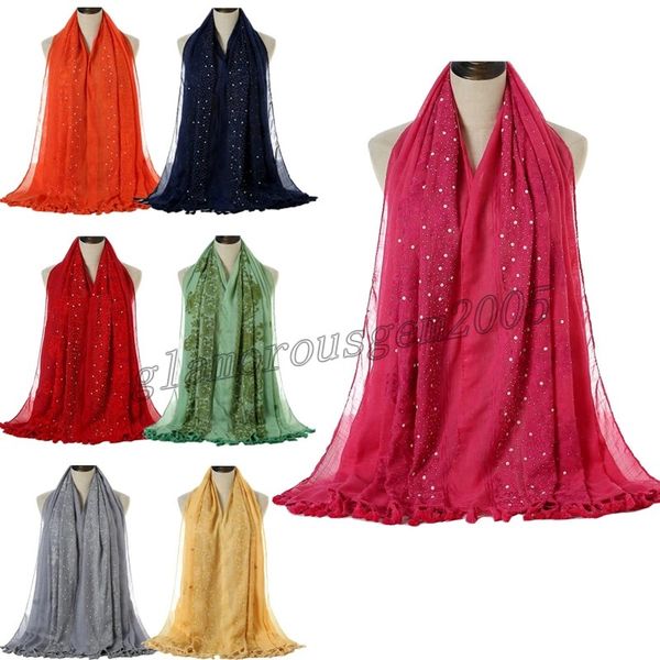 

woman scarf muslim shawls hijab turban islamic arabic headscarf soft cotton linen tassel elegant foulard femme wrap head scarves, Blue;gray