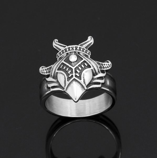 

stainless steel viking amulet odin crow ring, Silver