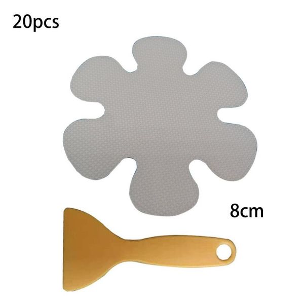 

bath accessory set 20pcs anti slip stickers flower shape non adhesive decals with scraper for bathtub,shower