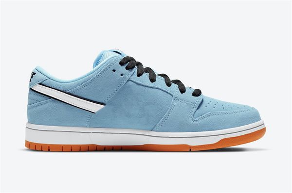 

sb low pro club 58 gulf casual flat shoes blue chill safety orange black white sports sneakers size