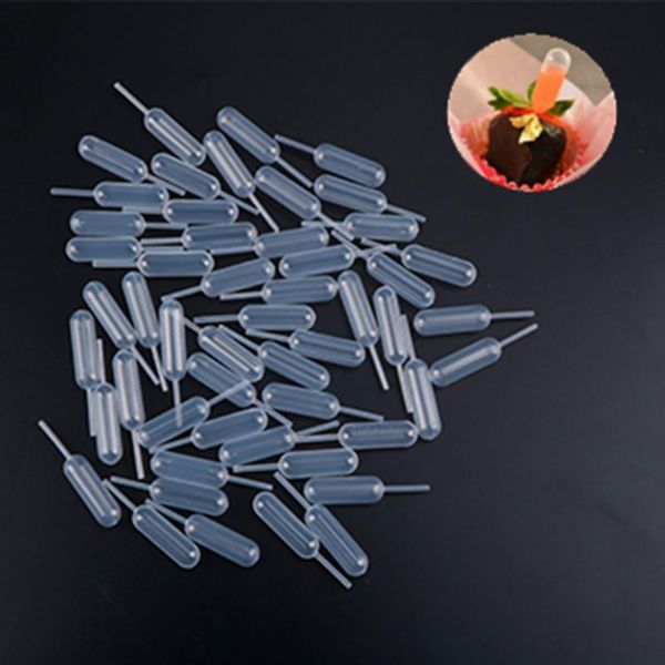 

lab supplies 4ml 100pcs plastic squeeze transfer pipettes dropper disposable for strawberry cupcake ice cream chocolate