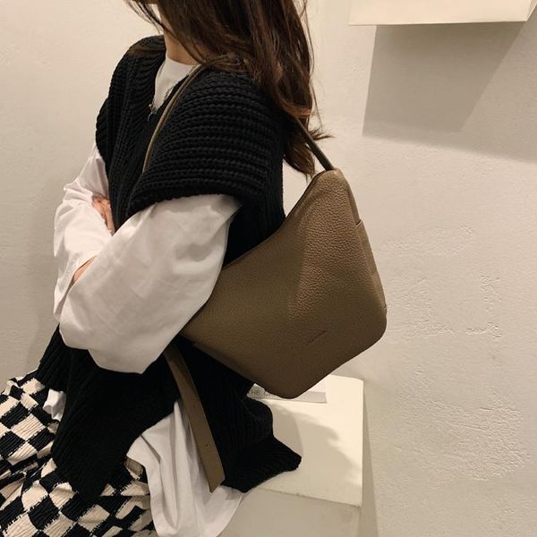 

evening bags fashion women pu leather small shoulder underarm bag ladies vintage pure color zipper mini purse messenger handbag