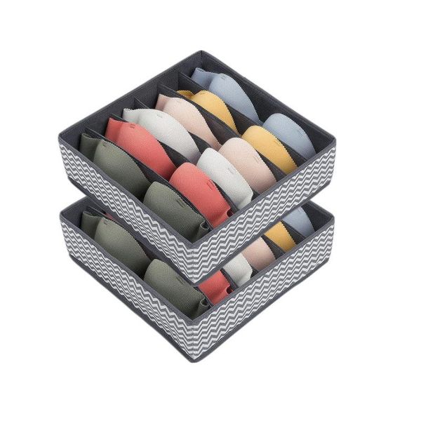 

storage drawers foldable 6-compartment underwear organizer bra/panty/socks drawer box home cabinet divider clothes