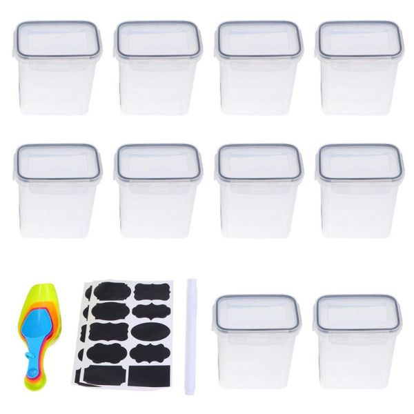 

storage bottles & jars 1set lidded grains box moisture-proof sealed jar home