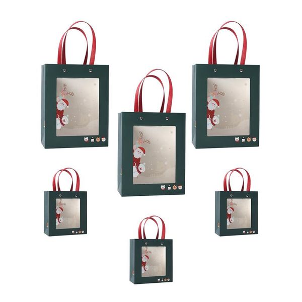 

gift wrap 6pcs bag christmas candy container paper festival packaging