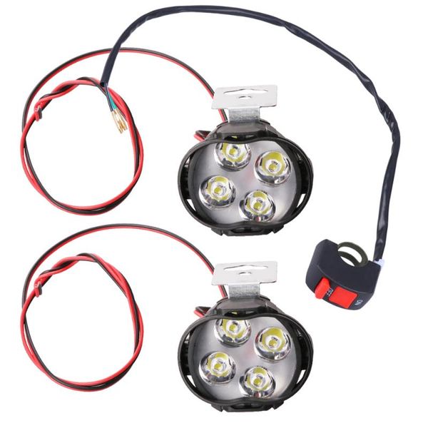 

working light 2pcs automobile led lamp mini round auxiliary modified headlamp engineering spotlight headlamp(black)