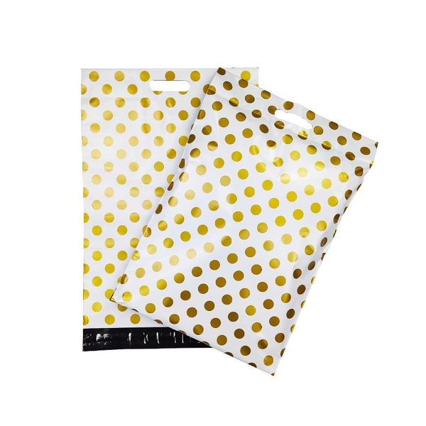 

gift wrap 50pcs golden dots handy courier bag printed poly packaging envelopes with self seal storage bags mailers