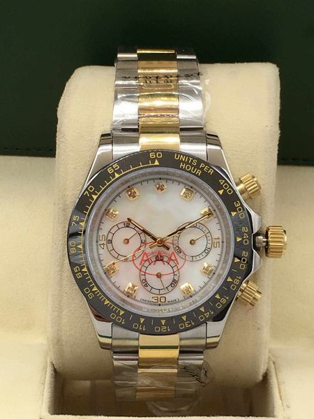 

men's sports mechanical watch, bracelet, automatic movement, sapphire glass, diameter 40mm, window calendar, fashion business choice, Slivery;brown